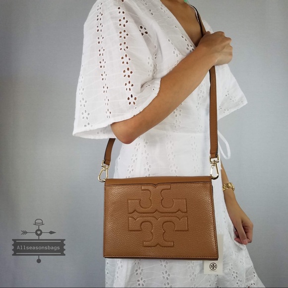 NWT Tory Burch T Bombe Large Crossbody Bark Clutch - Picture 4 of 8